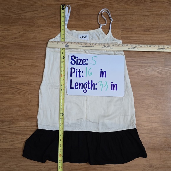 One Teaspoon Tunic Tank Dress Women's Sz Small Coastal Boho Chic Soft Flowy - Picture 10 of 10